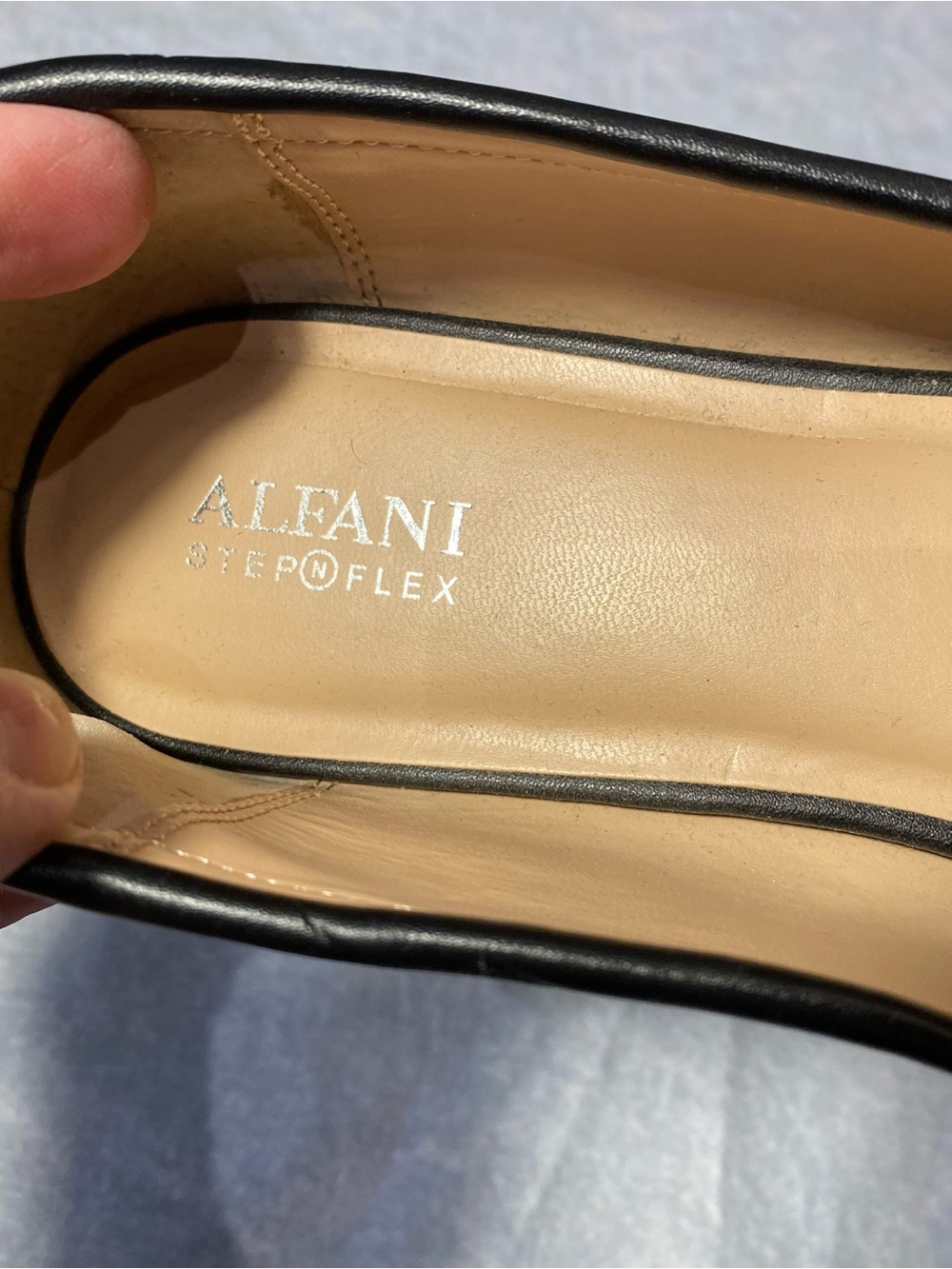 Alfani Two-Tone Black and White Leather Loafers with Gold Bit - Picture 3 of 8